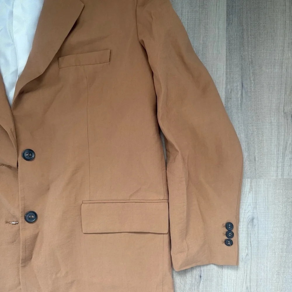 Zara Men’s Camel Color Minimalist Men’s Blazer